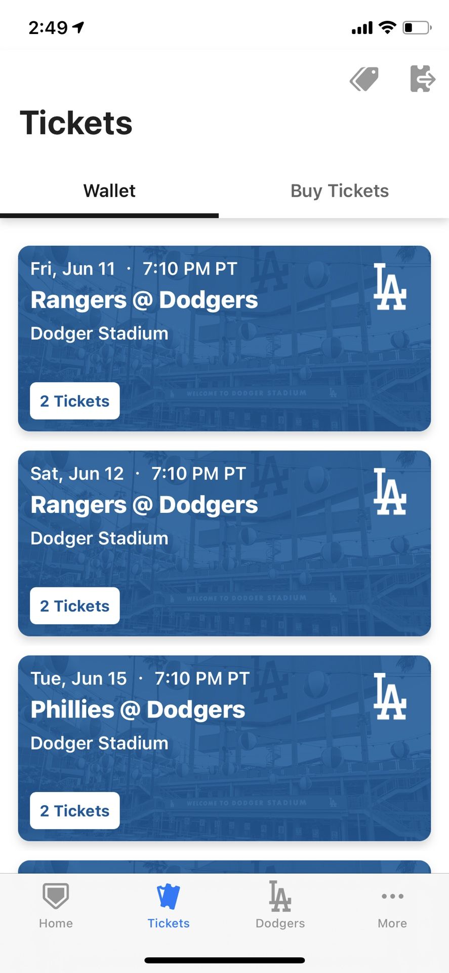 LA Dodgers vs Texas Rangers
