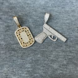 s925 Pendent Mossinate Diamonds 