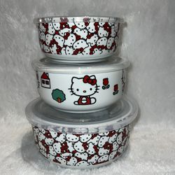 Hello Kitty Tupperware Set 