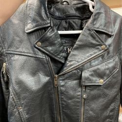 Leather Motorcycle Jacket Large $35