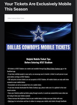 Dallas Cowboys Tickets 2026-2027