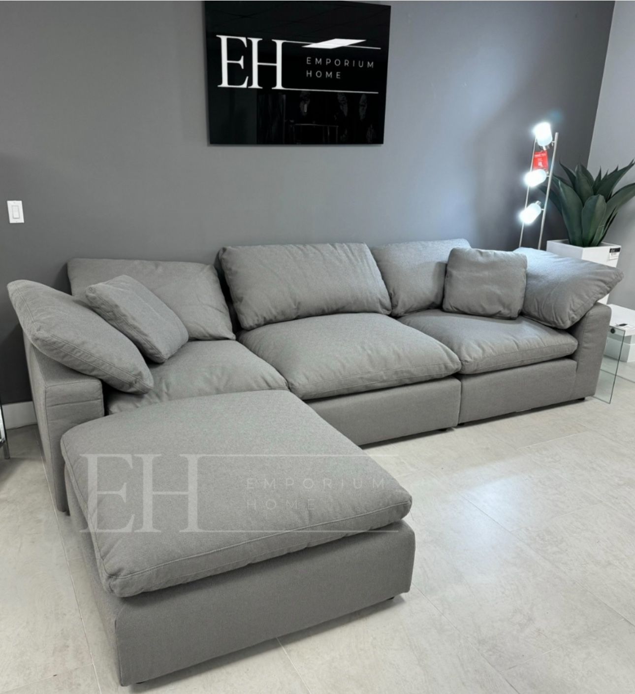 Grey Cloud 4 Piece Sofa Sectional