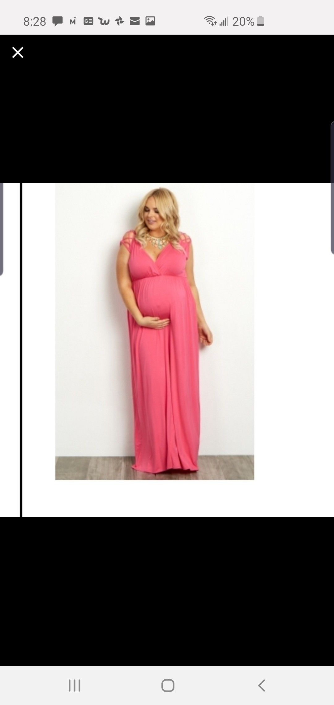 Pink Blush Maternity Dress