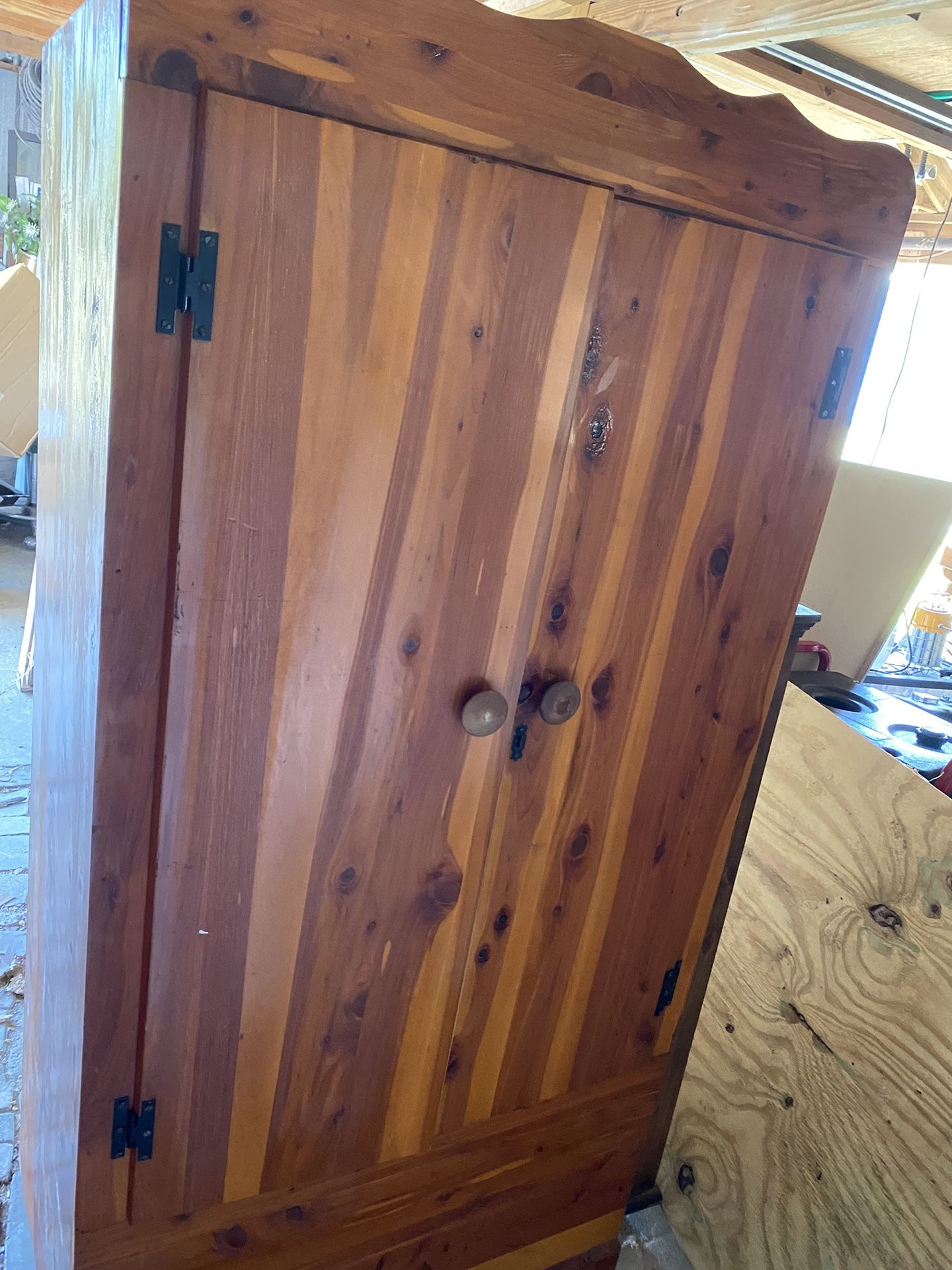 Cedar Armoire Wardrobe Antique