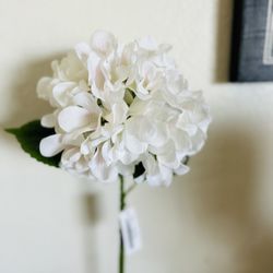 Faux Premium White Hydrangea- Dozen 