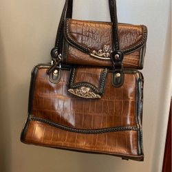 Western Brown Purse With Matching Wallet