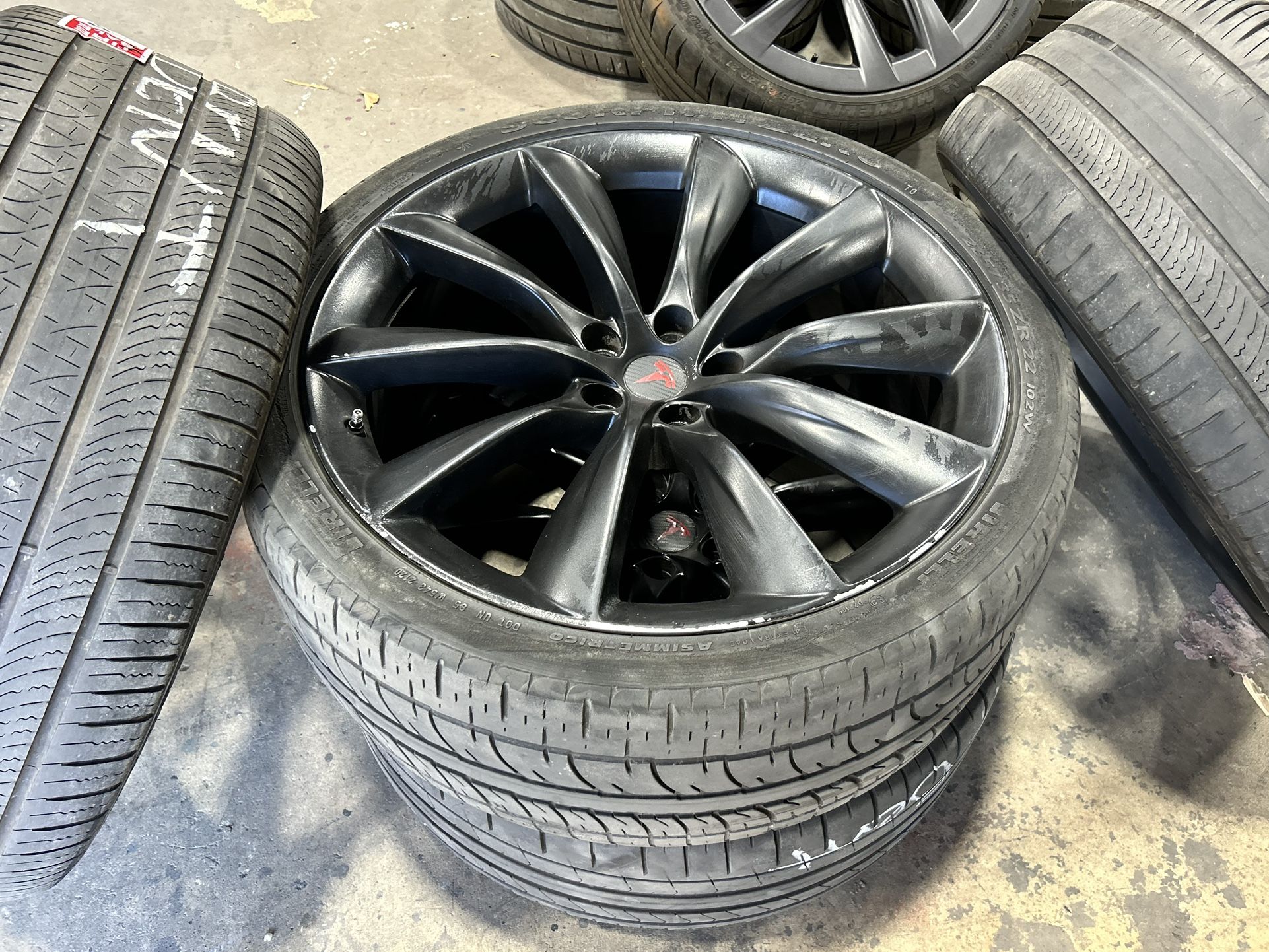 22 inch 2019 Tesla Model X wheels p100d 22” Turbine rims 