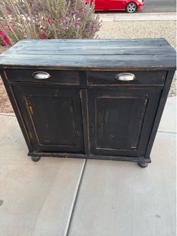 Two drawer storage cabinet