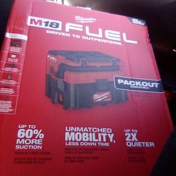 Milwaukee M18 Pack out Shop Vac Brand New Still In The Box