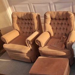 Two Chairs Plus Ottoman 