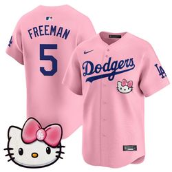 Hello Kitty Dodgers Jersey - Stitched - New - Ohtani & Freeman