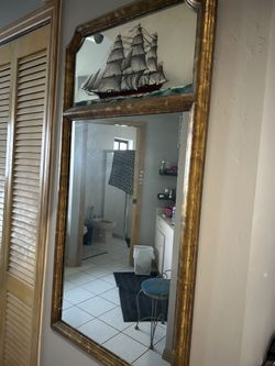 Large Gold Frame Mirror