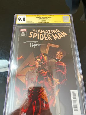 Photo The Amazing Spider-Man #30 cgc 9.8 signed by Ryan Ottley “codex” variant cover