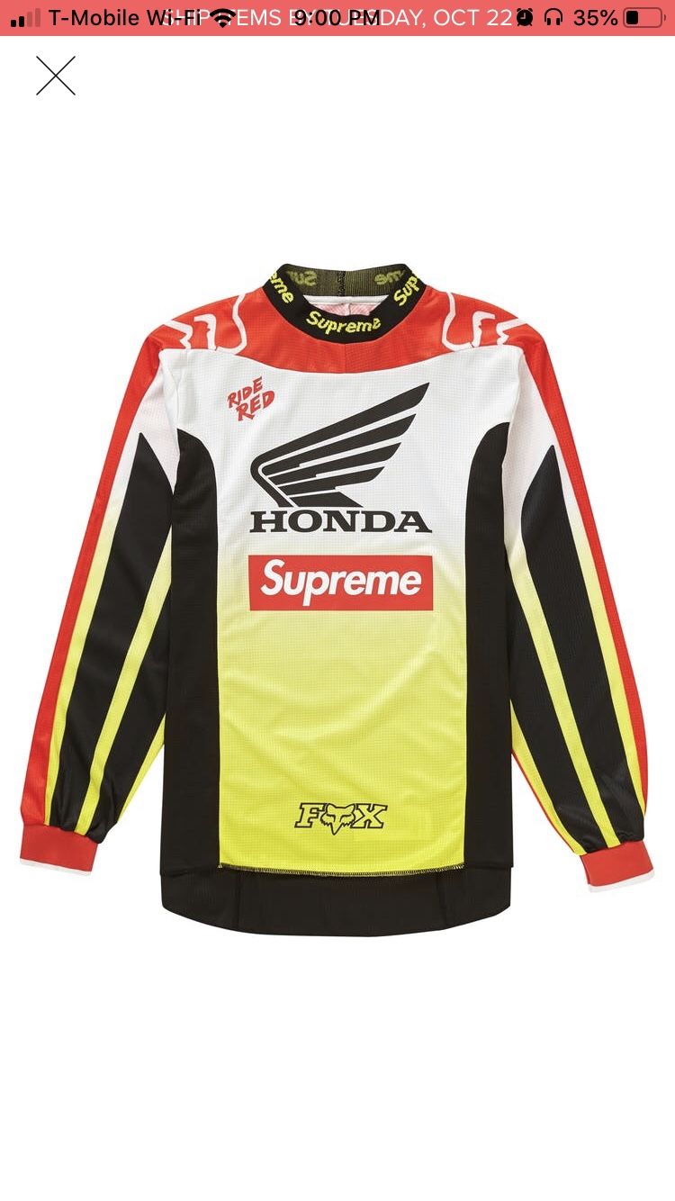 Supreme Honda fox racing jersey