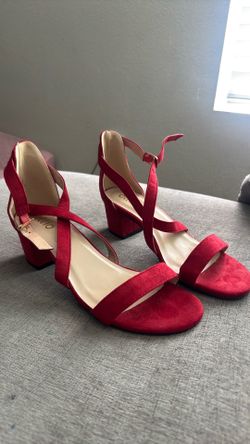 Woman red heels