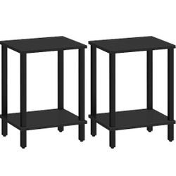 2 Black End Tables 