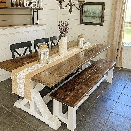 Custom Designed Farmhouse Dining Tables. 