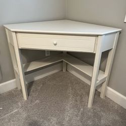 White Corner Desk