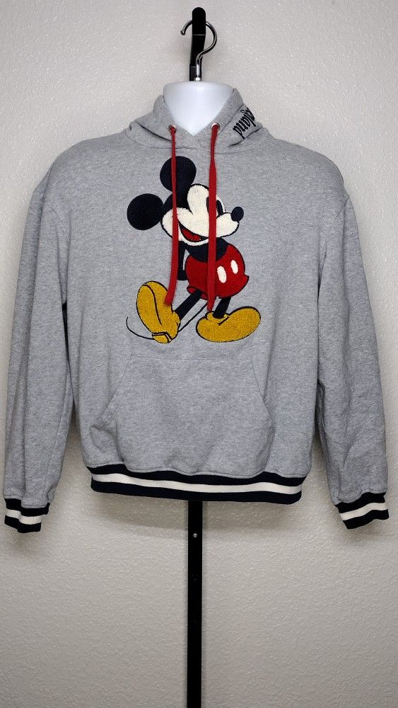 Unisex Disney Mickey Original Varsity Style Hoodie Lrg Chenille Embroidered 1928
