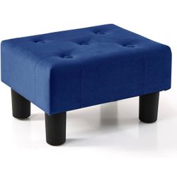 Small Velvet Foot Stool Ottoman