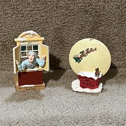 Hallmark Away to The Window & To all a good night 2 -1997 Christmas Ornament
