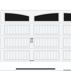 garage Door 16 X 7 Gallery vinyl back