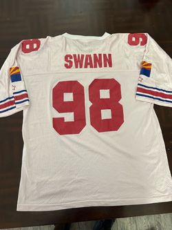Vintage Arizona Cardinals Swann #98 Football Jersey White Red