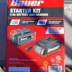  Bauer 20v Battery With Charger  Starter Kit