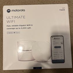Motorola Q11 Mesh WiFi 6 System AX3000 3 Pack Wi-FI Routers Extende