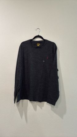 Polo Ralph Lauren Men’s Custom Slim Fit Cotton Long Sleeve Crewneck Shirt. Black. Sz XL