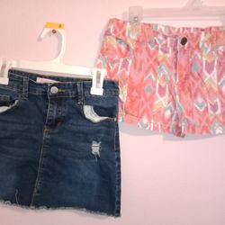 Short & Denim Skirt