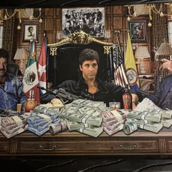 Scar Face Frame With Chapo And Pablo