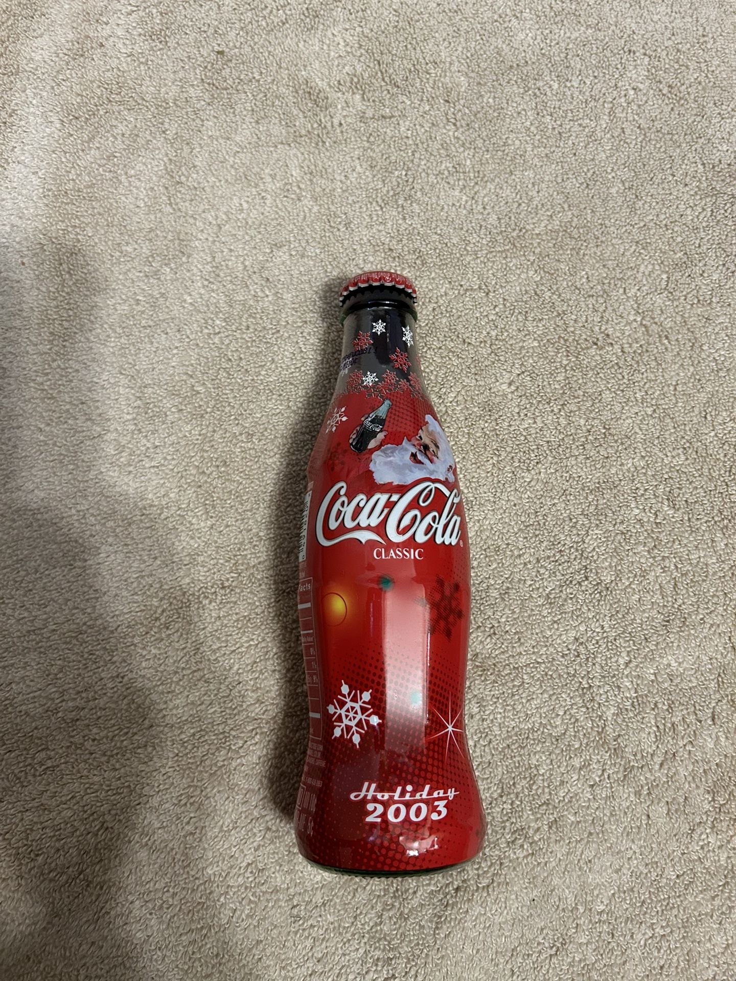 Holiday 2003 Coca Cola 8 Oz Collector Bottle  ( Never Open)