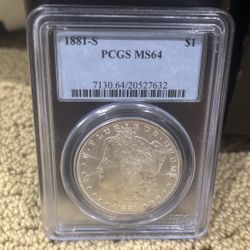 1881-S Morgan Silver Dollar $1 PCGS MS64