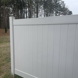 White Fence Post With Both End Caps