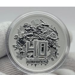 2024 Tuvalu Teenage Mutant Ninja Turtles 40th Ann. 1 oz .9999 Silver Coin BU