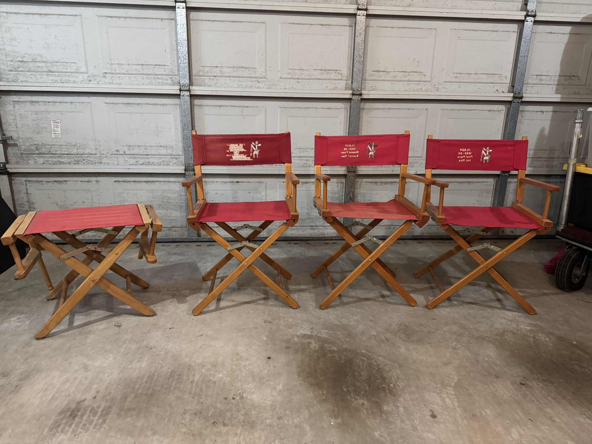 Vintage director Chairs Movie Chairs. Set Of Four.