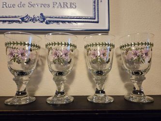 Portmeirion Botanic Garden Rhododendron Goblets - Set of 4