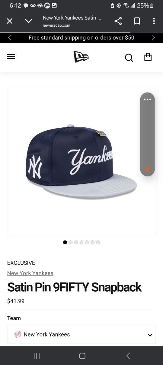 New Era Yankees Satin Pin 9fifty Snap Back