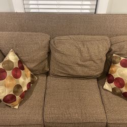 Comfy Couch & Throw Pillows