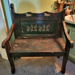 Antique Wooden Bench 