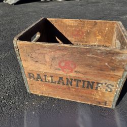 Vintage Ballantine Beer Wooden Crate