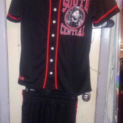 Men's  Boyz N The Hood South Central Jersey Shorts Set
