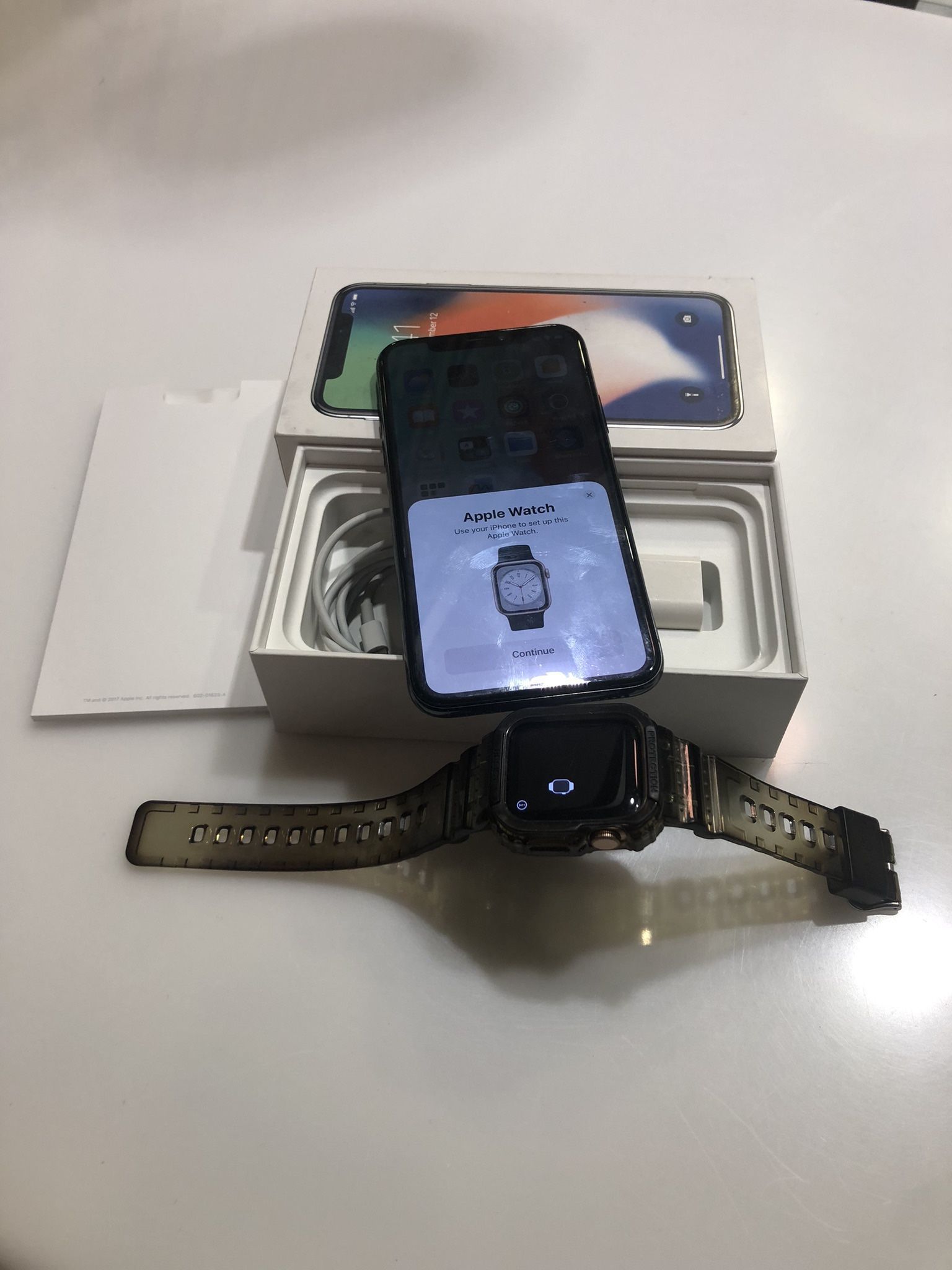 Unlocked iPhone X 64 GB- Grey Plus An Apple Watch. Bundle Deals Only