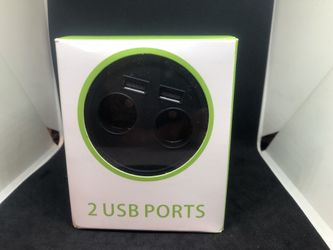 2 ports USB Charger/ 2 cigarette Lighter for iPhone Samsung