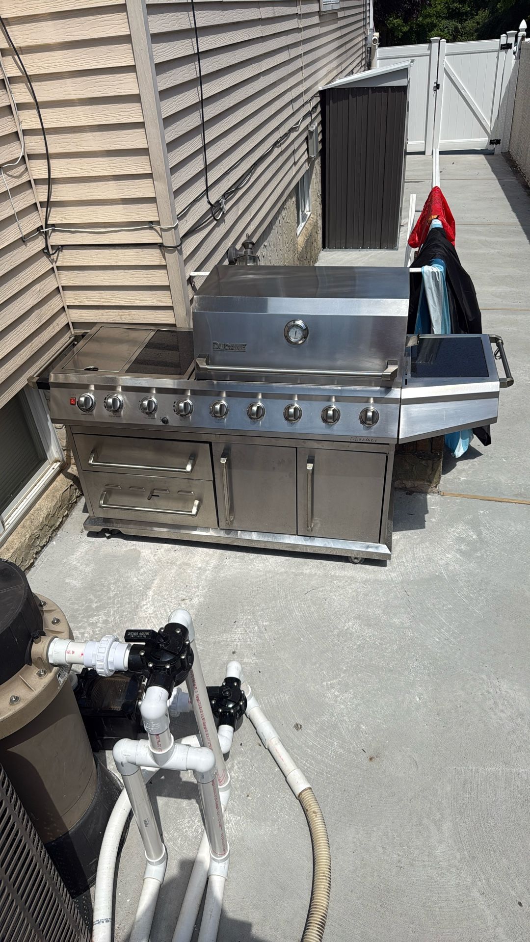 ducane meridian stainless steel gas grill with warming drawer