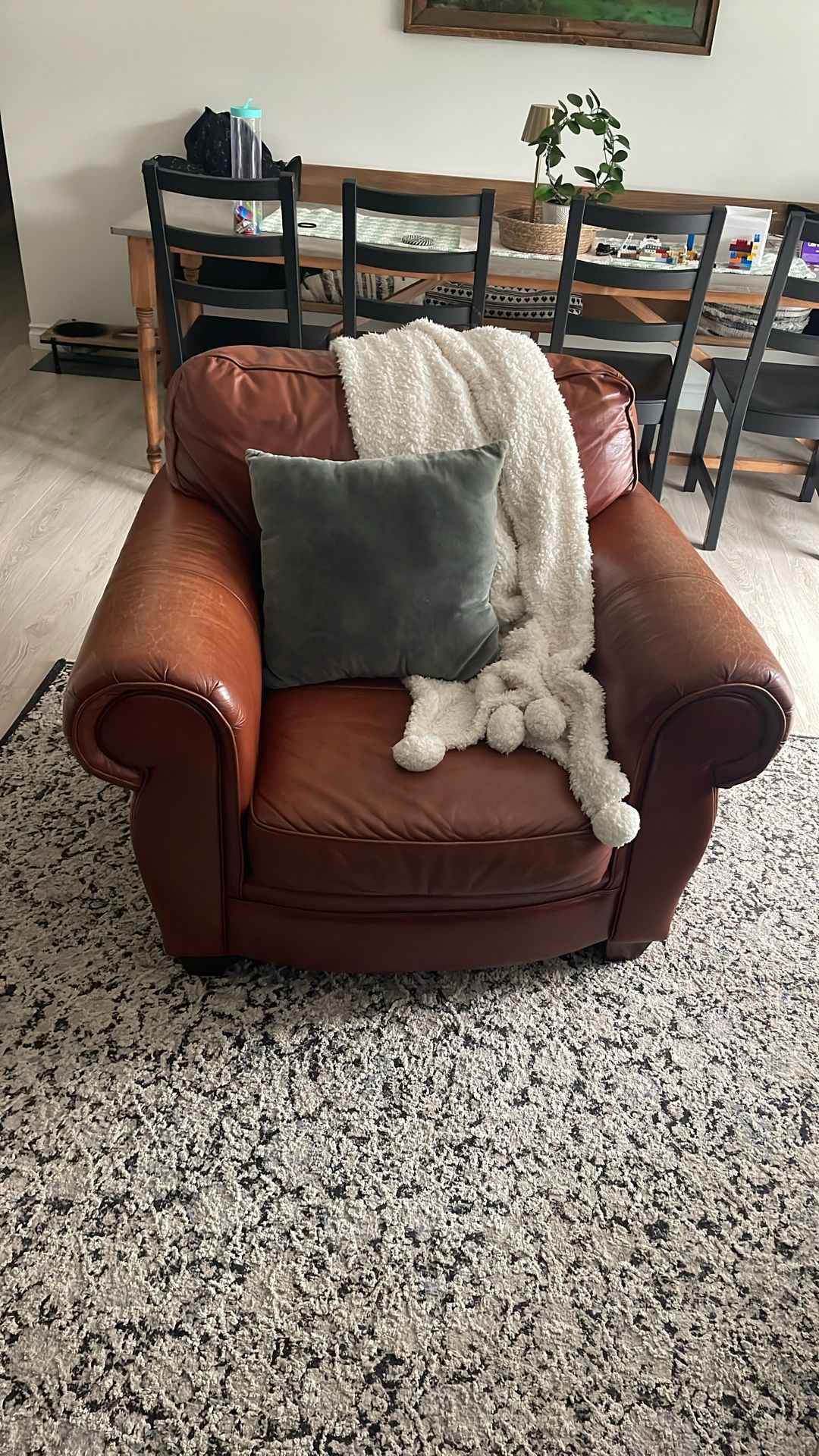 Oversized Leather Armchair