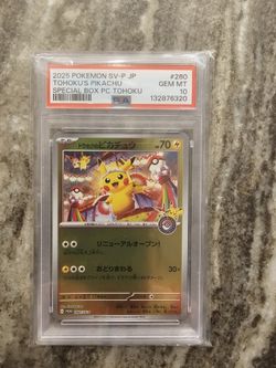PSA 10 Tohoku Pikachu SV-P 260 Special Box Pokemon Center Tohoku's Card Promo
