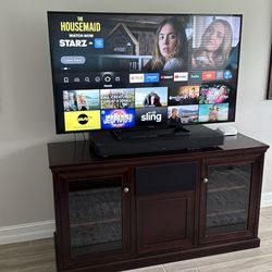TV Console & 59” Panasonic TV
