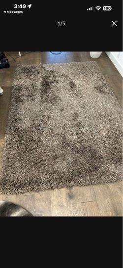 Large Brown Shag Area Rug